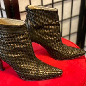 Christian Louboutin Black/Gold Booties Size 40